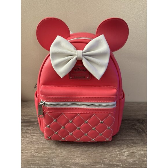 Loungefly Handbags - Loungefly Disney Minnie Mouse Backpack Glow in the Dark Hot Pink Glowberry W11